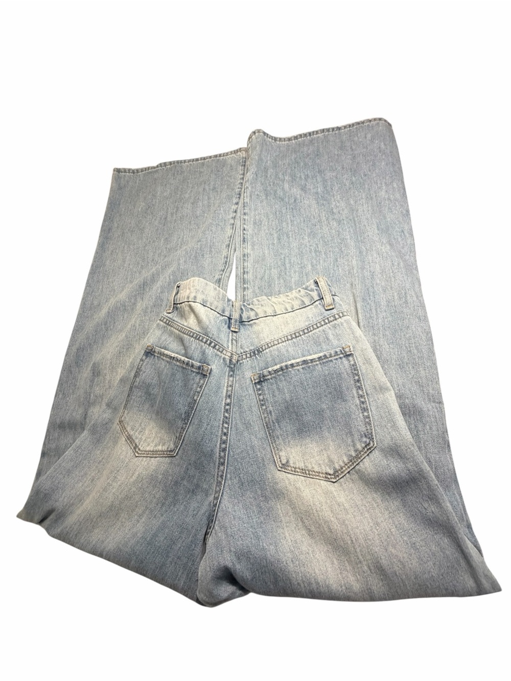 NWT Insane Gene High Rise Super Wide Leg Light Wash Womens Jeans Sz 24 - Picture 6 of 14